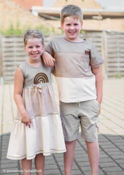 Preview: Baumwolljersey Küstenliebe Tupfen auf Schlammgrau by Christiane Zielinski von Swafing